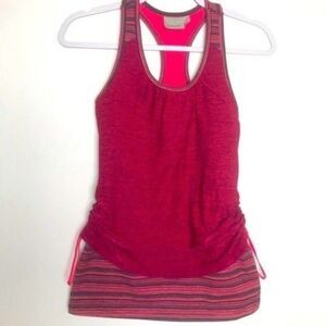 Athleta womans racer back tank top size XS BoxA pink and pink